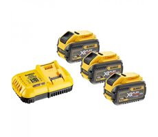 DeWalt DCB118X3 / FlexVolt Akkupack mit Ladegerät / 3x 9,0 Ah Akkus