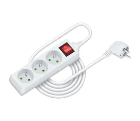 Retlux RPC 20 Verlängerungskabel mit Schalter 3 Steckdosen 3×1,0mm 3M weiß