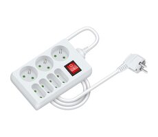Retlux RPC 36 Verlängerungskabel mit Schalter 7 Steckdosen 3x1,0mm 1,5m weiß