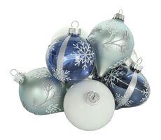 Retlux RXL 504 Glasornament-Set, weiß, 8-teilig 
