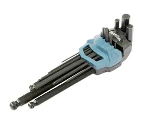 Makita B-65894 Winkel-Sechskantschlüsselsatz mit Kugelkopf / 1,5/2/2/5/3/4/5/6/8/10 mm