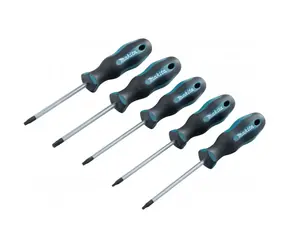 Makita E-10534 Torx-Schraubendreher-Set, 5-teilig / T10x100, T15x100, T20x100, T25x100 und T30x100 mm