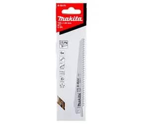 Makita B-05175 BiM Sägeblatt für Holz und Metall, 152 mm, 5 Stück / für Stichsäge