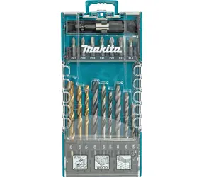 Makita D-74887 / Bohrer- und Bit-Set / 5, 6 und 8 mm / PH1-3 / PZ1-3 / SL5 / 17-teilig
