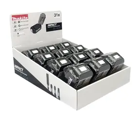 Makita E-03090 IMPACT BLACK 1/4" Drehmoment-Bit-Set 31-teilig / in batterieförmiger Kunststoffbox / 12er-Packung