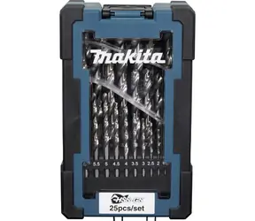 Makita D-78368 Metallbohrer-Set HSS-GS 1-13 / zylindrischer Schaft / 25-teilig