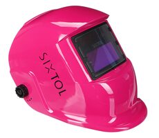 SIXTOL Schweißmaske 4 pink / Selbstverdunkelnder Schweißhelm 