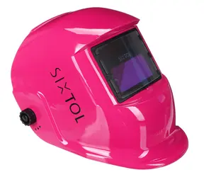SIXTOL Schweißmaske 4 pink / Selbstverdunkelnder Schweißhelm 