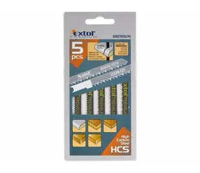 Extol- Premium Stichsägeblätter, 5 Stück, 75 x 2,5 mm / Universal / HCS