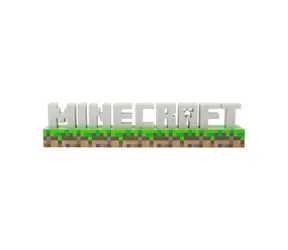 Paladone Tischlampe mit Minecraft- Logo / 3x AAA-Batterien / USB-Anschluss