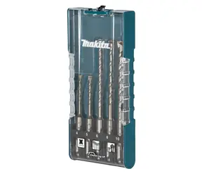 Makita E-15718 Set mit 5 SDS- PLUS -Bohrern für Beton / 4/5/6/8/10 mm
