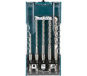 Makita E-15724 Set mit 5 SDS- PLUS -Bohrern für Beton / 5/6/8/10/12 mm