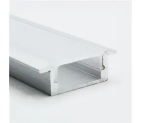 Solight WM905-2 Aluminiumleiste mit Seitenblenden für LED-Streifen / 22 x 17 x 8 mm / milchiger Diffusor / 1 m