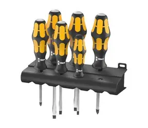 Wera 932-6 Kraftform Wera Schraubendrehersatz / Meißelschraubendreher + Ständer
