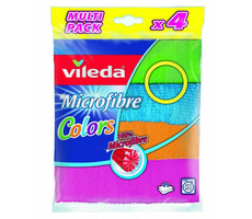 Vileda Microfibre Colors Design MultiPack - Mikrofasertuch 4 Stk