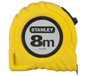 Stanley 0-30-457 / Maßband 8 m / gelbes Stahlband 25 mm / Klasse II / Kunststoffverpackung