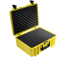 B&W 6000|Y|SI Outdoor-Koffer Typ 6000 mit vorgeschnittener Schaumstoffpolsterung Gelb / Maße 565 x 430 x 220 mm
