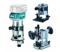 Makita DRT50ZJX2 / Akku-Fräsmaschine mit Zubehör / 18V / Li- ION / 30.000 U/min / Schaftklemmung 6-8mm / ohne Akku