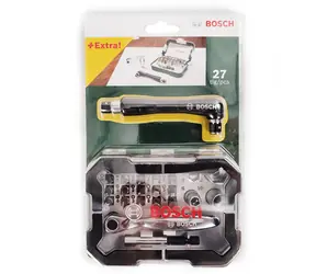 BOSCH 2607017393 / Bitsatz mit Ratsche (27 Stück)