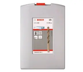 BOSCH 2608587014 / Metallbohrer-Set / HSS-Co / Durchmesser 1-10 mm / Länge 12-87 mm / 19 Stück.