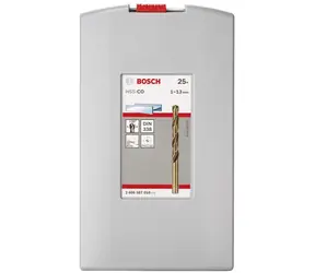BOSCH 2608587018 / Metallbohrer-Set / HSS-Co / Durchmesser 1-13 mm / Länge 12-101 mm / 25-tlg