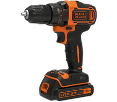 Black&Decker BDCDD186KB-QW / Akku-Bohrschrauber / 18V / 2x1,5Ah / 10mm Bohrfutter / 1400 U/min / 40 Nm