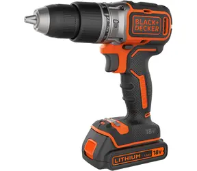 Black&Decker BL188KB / Akku-Schlagbohrschrauber / 18V / 2x1,5Ah / 13mm Bohrfutter / 1650 U/min / 28.050 Schläge-min