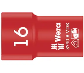 Wera 8790 B - 16 x 46 mm/ Steckdosenadapter Zyklop VDE / isoliert / mit Anschlussgröße 3|8"