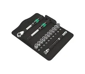 Wera 8006 SC 1 / Ratschensatz Zyklop Hybrid / Spannteil 1|2" / metrisch