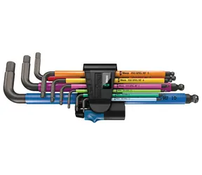 Wera 950|9 Hex- PLUS Multicolour HF 1 / Steckschlüsselsatz / metrisch / BlackLaser / mit Haltefunktion