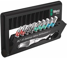 Wera Bit-Check 10 Zyklop Mini BiTorsion 1 / Ratsche mit Bits
