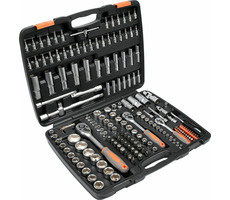 STHOR TO-58688 / Ratschen-Steckschlüsselsatz 1|2" - 3|8" - 1|4" / Bits| Gola| Inbus / 173-tlg