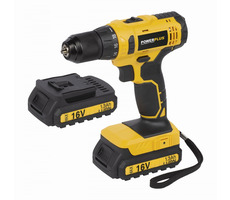 PowerPlus POWX00425 / Akku-Bohrschrauber / 16V / 2x1,3Ah / 10mm Bohrfutter / 1.400 U/min / 30 Nm