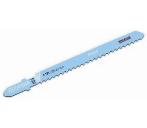 KREATOR KRT041040 / Sägeblatt für Aluminium / HSS / Klemmung T / Blattlänge 100 mm / Abstand 3,0 mm / 8 TPI / 2 Stk