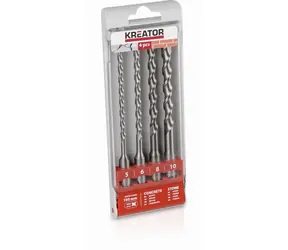 KREATOR KRT012602 / SDS- PLUS Bohrerset / Durchmesser 5-10 mm / Länge 160 mm / 4-tlg