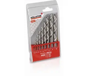 KREATOR KRT012002 / Metallbohrer-Set / HSS / Durchmesser 1-10 mm / 10-tlg
