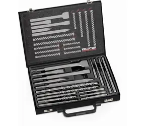 KREATOR KRT012801 / SDS PLUS Bohrer- und Meißelset / 5-14 mm / Länge 110-260 mm / 17-tlg
