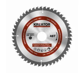 KREATOR KRT020503 / Universal-Sägeblatt / Durchmesser 185 x 30 mm / Schnittbreite 2,2 mm / Zähnezahl 48 