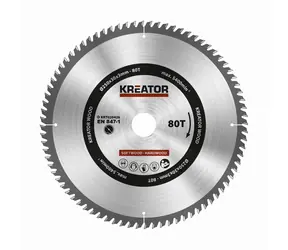 KREATOR KRT020426 / Sägeblatt für Holz / Durchmesser 250 x 30 mm / Schnittbreite 3,0 mm / Anzahl Zähne 80