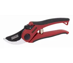 KREATOR KRTGR1001 / Gartenschere / Doppelklinge / Länge 20,5 cm / max. Durchmesser 19 mm