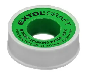 Extol Craft 47532 Teflon-Isolierband weiß / Maße 19 mm x 15 m