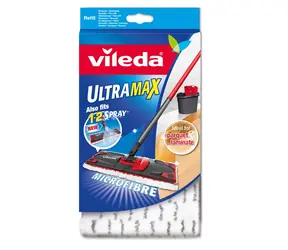 Vileda Ersatzbezug für UltraMax Wischmopp / Mikrofaser / geeignet für Parkett und Laminat