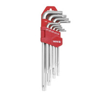YATO TORX-Steckschlüsselsatz mit Loch (9 Stück) länger / 15 - 38 mm / Länge 78 - 222 mm