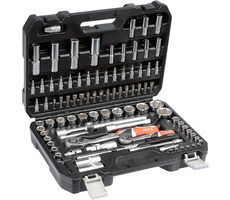 YATO 1|2" und 1|4" Steckschlüsselsatz mit Ratsche / Bits / Gola / Inbus / 94-tlg