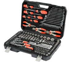 YATO YT-38881 Ratschen-Steckschlüsselsatz 1|4" | 3|8" | 1|2" + Werkzeuge / 129 Stk