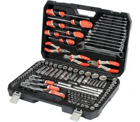 YATO YT-38881 Ratschen-Steckschlüsselsatz 1/4" | 3/8" | 1/2" + Werkzeuge / 129-teilig