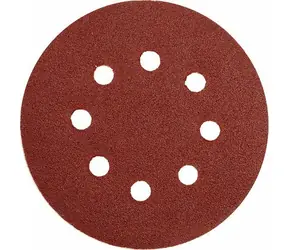 YATO Schleifpapier mit Löchern / Durchmesser 125 mm / Körnung 80 / Klettverschluss / 5 Stk