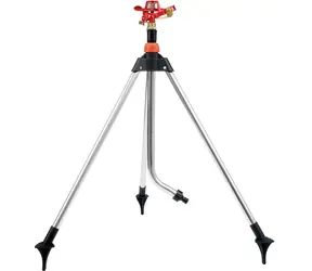 YATO Impulsregner auf Stativ / Höhe 65-93 cm / Schnellkupplung 1|2" / Sprühbild 45- 360° / Reichweite 24 m