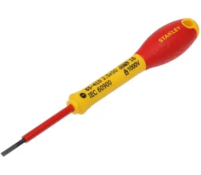 Stanley Schlitzschraubendreher 1000 V VDE / Klingenbreite 2,5 mm / Länge 148 mm / magnetisch