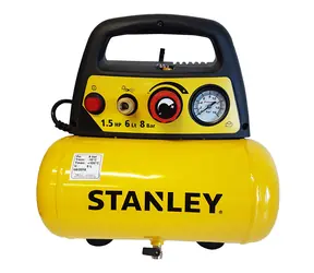 Stanley DN 200|8|6 / Ölfreier Kompressor / 1100 W / 180 lm / Druck 8 bar / 3400 U/min / 6 L